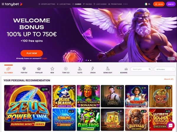 TonyBet Casino 17.07.2025. Hp 