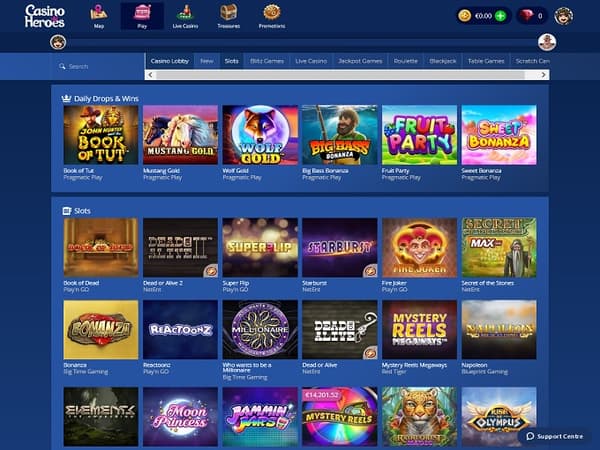 Casino Heroes New Lobby 