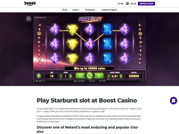 Boost Casino 03.03.2022. Game1 