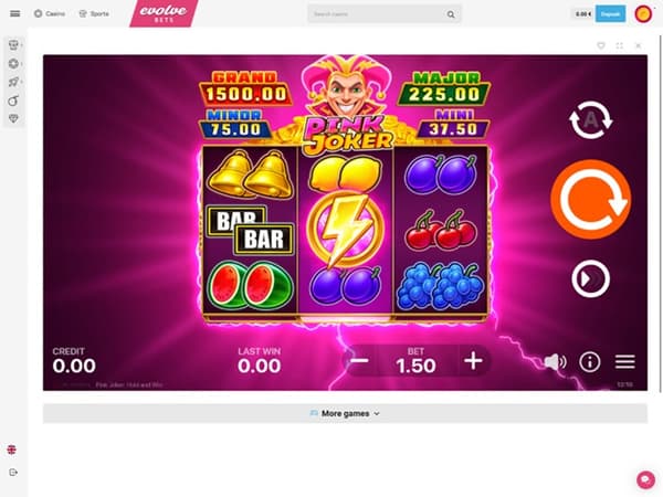 Evolvebets Casino 31.07.2025. Game2 
