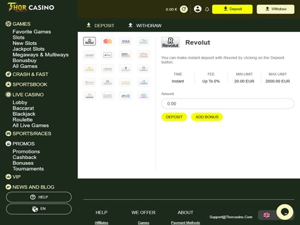 ThorCasino 14.10.2025. bank 