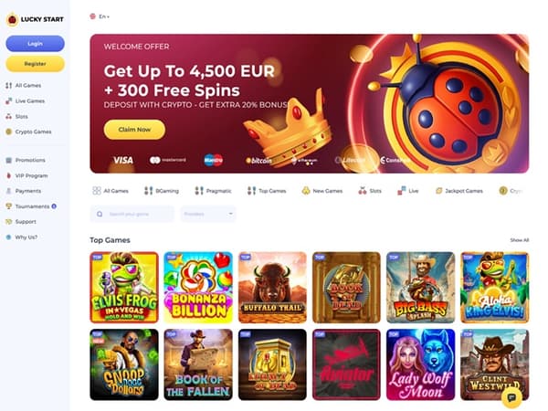 LuckyStart Casino 29.09.2025. hp 