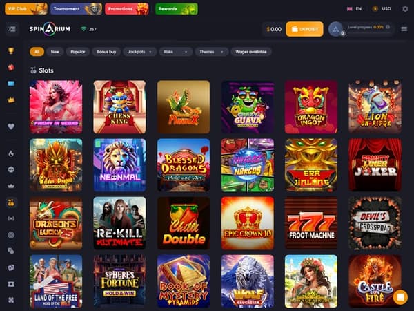 Spinarium Casino 26.02.2024. Lobby 