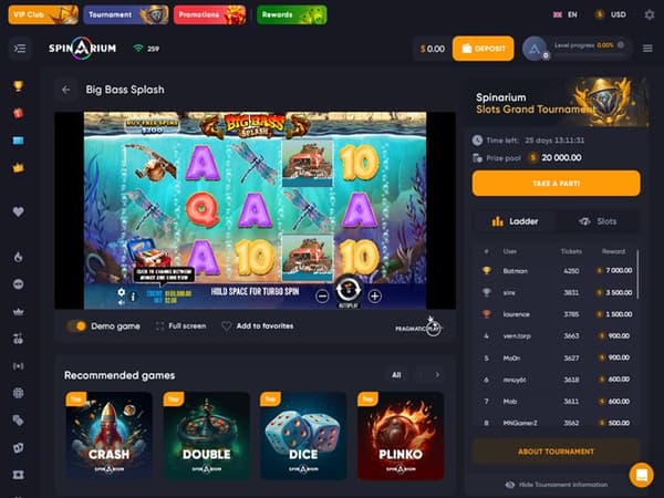 Spinarium Casino 26.02.2024. Game2 