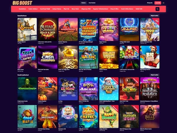 BigBoost Casino 28.10.2025. Lobby 