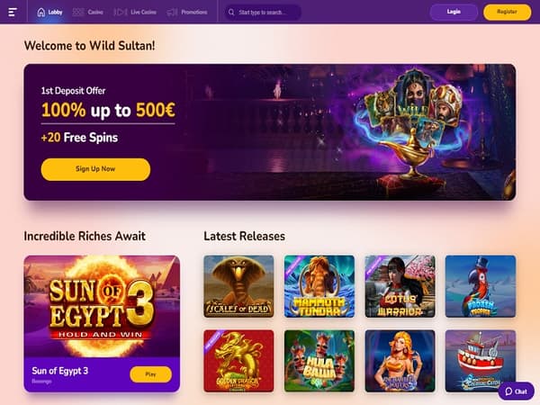 Wild Sultan Casino 25092023 HP 