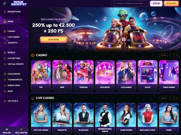 Novajackpot Casino 11.03.2025. hp 