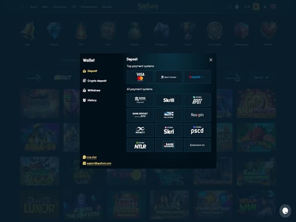 Spellwin Casino bank 