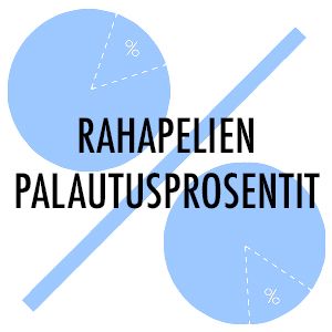 Rahapelien palautusprosentit